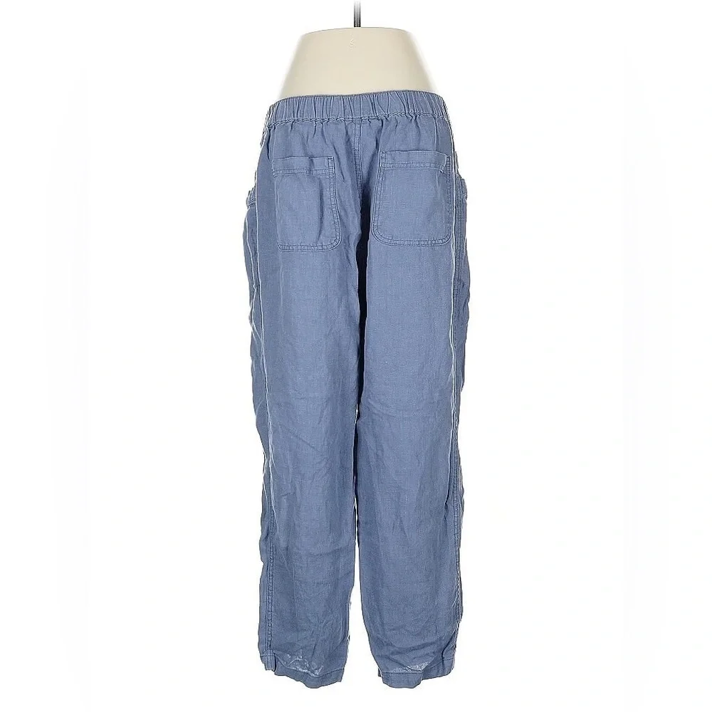 Cynthia Rowley blue 100% Linen Pants | Size L - Picture 3 of 7